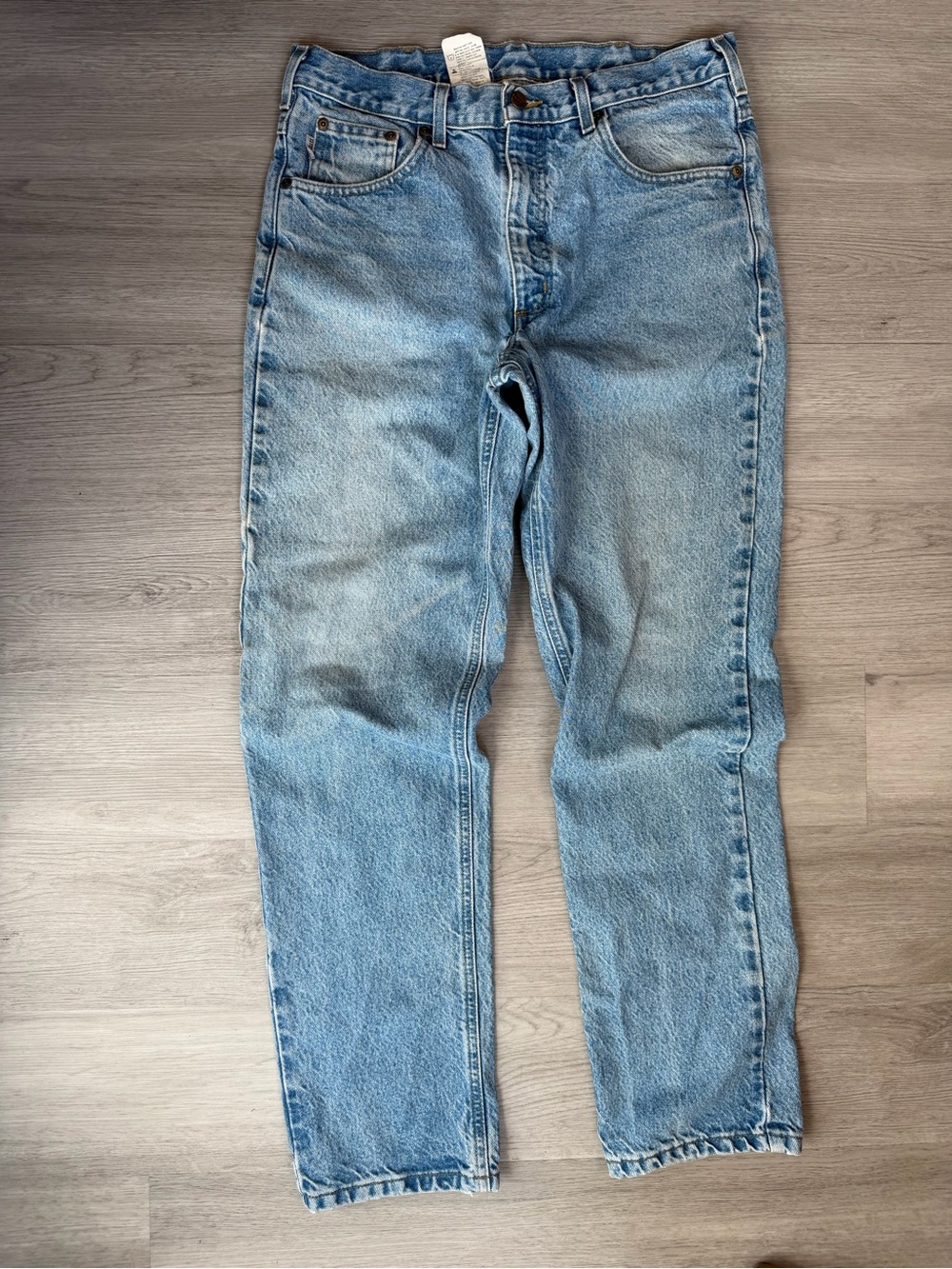 Carhartt B18STW Stonewash Denim Traditional Fit Straight Leg Jeans (tag 34x32)
